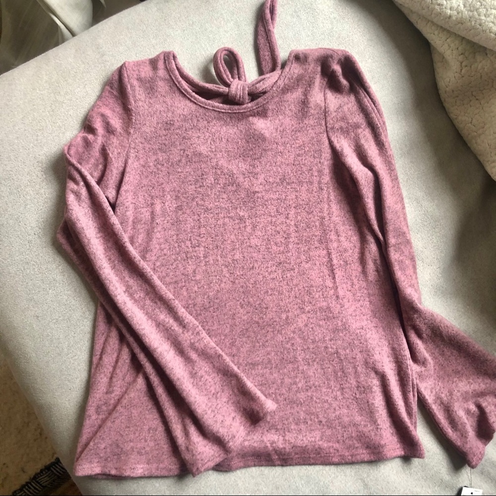 A. Byer Open Back Long Sleeved Top